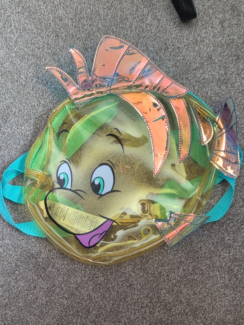 Disney Store The Little Mermaid Flounder Backpack